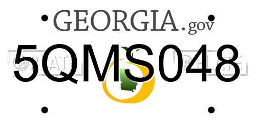 5QMS048 Georgia License Plate