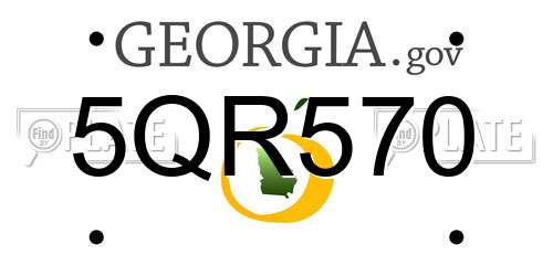 5QR570 Georgia License Plate