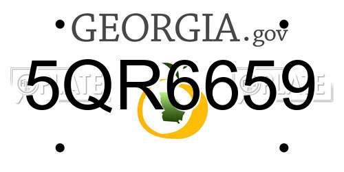 5QR6659 Georgia License Plate