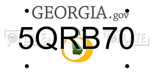 5QRB70 Georgia License Plate