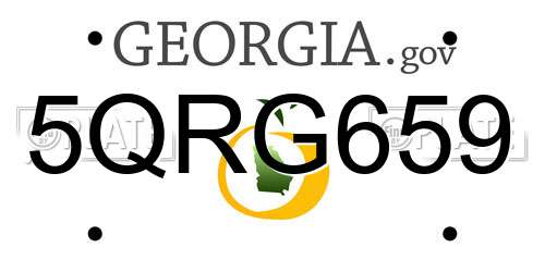 5QRG659 Georgia License Plate