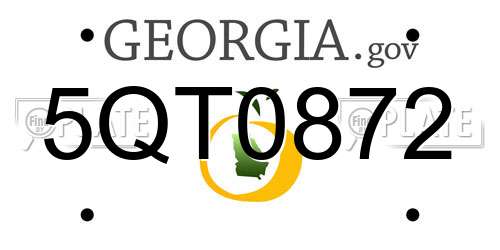 5QT0872 Georgia License Plate