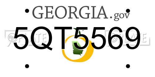 5QT5569 Georgia License Plate