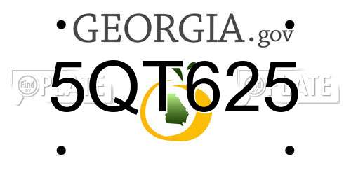5QT625 Georgia License Plate