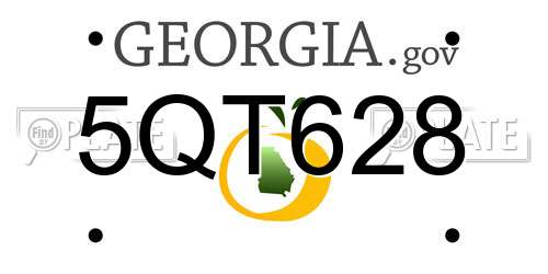 5QT628 Georgia License Plate