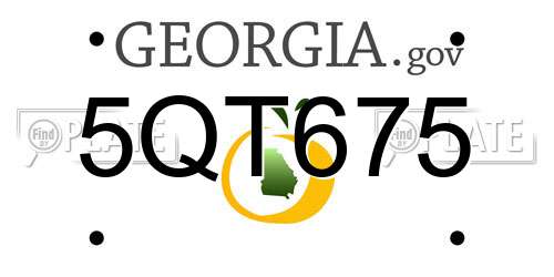 5QT675 Georgia License Plate