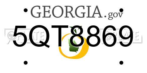 5QT8869 Georgia License Plate