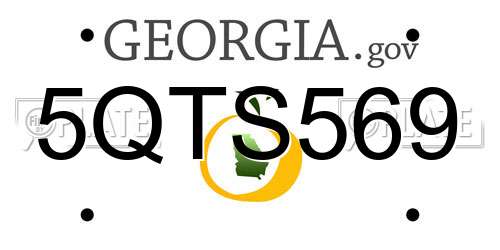 5QTS569 Georgia License Plate
