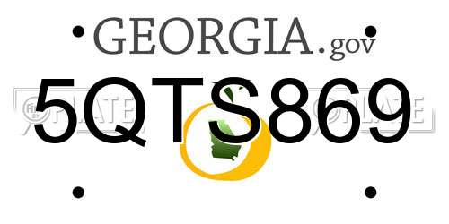 5QTS869 Georgia License Plate