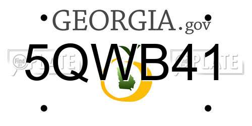5QWB41 Georgia License Plate