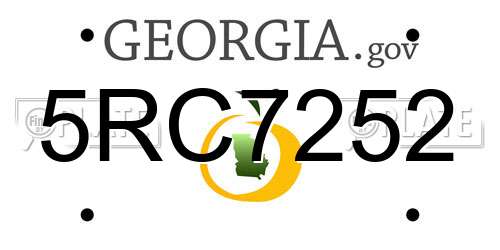 5RC7252 Georgia License Plate