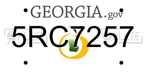 5RC7257 Georgia License Plate