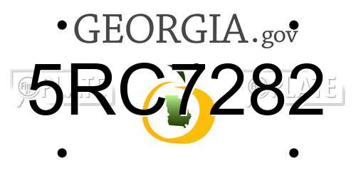 5RC7282 Georgia License Plate