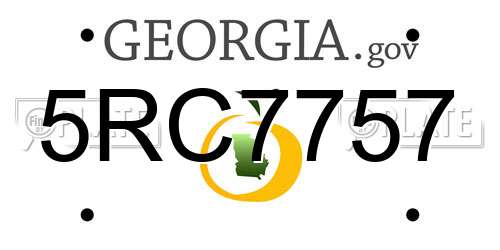 5RC7757 Georgia License Plate