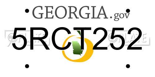 5RCT252 Georgia License Plate