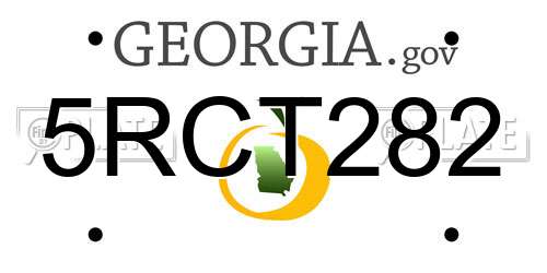 5RCT282 Georgia License Plate