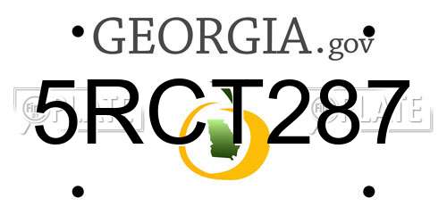 5RCT287 Georgia License Plate