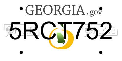 5RCT752 Georgia License Plate