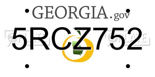 5RCZ752 Georgia License Plate