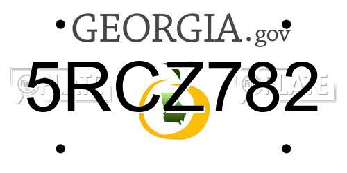5RCZ782 Georgia License Plate