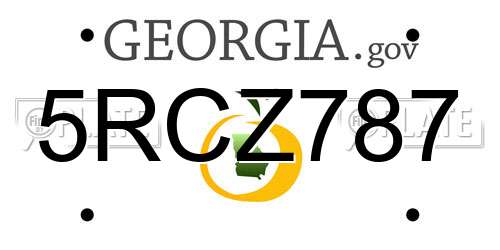 5RCZ787 Georgia License Plate