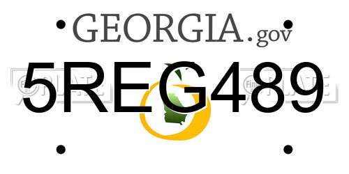 5REG489 Georgia License Plate