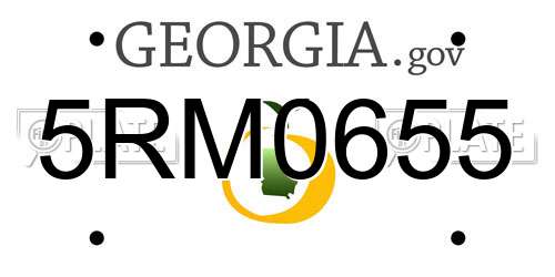 5RM0655 Georgia License Plate