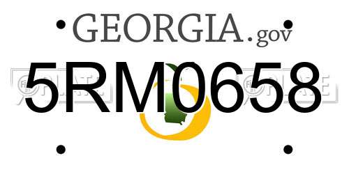 5RM0658 Georgia License Plate