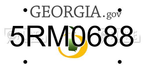 5RM0688 Georgia License Plate