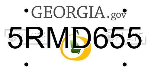 5RMD655 Georgia License Plate