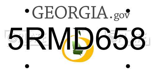 5RMD658 Georgia License Plate