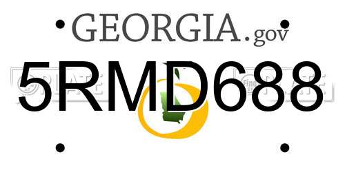 5RMD688 Georgia License Plate