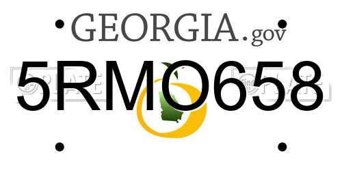 5RMO658 Georgia License Plate