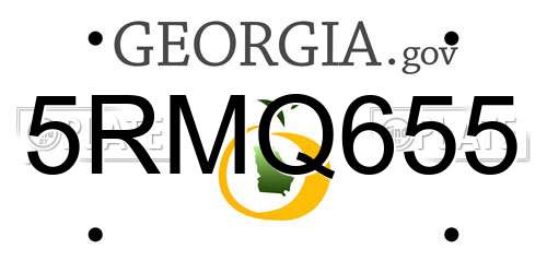 5RMQ655 Georgia License Plate