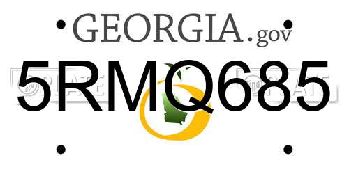 5RMQ685 Georgia License Plate