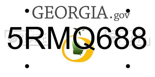 5RMQ688 Georgia License Plate