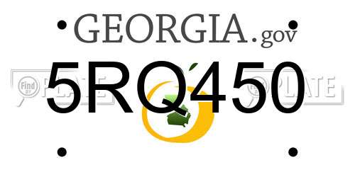5RQ450 Georgia License Plate