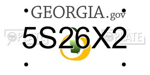 5S26X2 Georgia License Plate