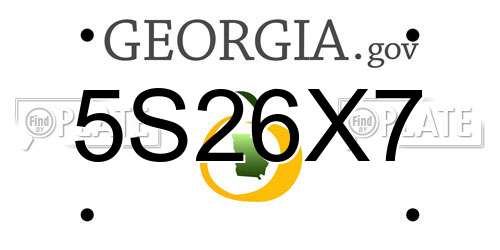 5S26X7 Georgia License Plate