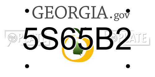 5S65B2 Georgia License Plate