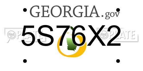 5S76X2 Georgia License Plate