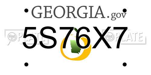5S76X7 Georgia License Plate