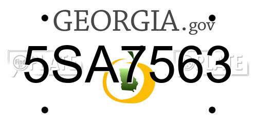 5SA7563 Georgia License Plate