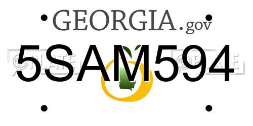 5SAM594 Georgia License Plate