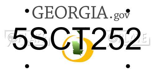 5SCT252 Georgia License Plate