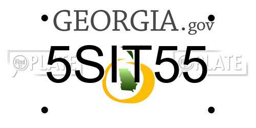 5SIT55 Georgia License Plate