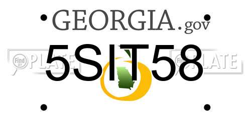 5SIT58 Georgia License Plate