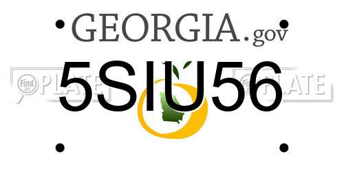 5SIU56 Georgia License Plate