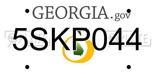 5SKP044 Georgia License Plate