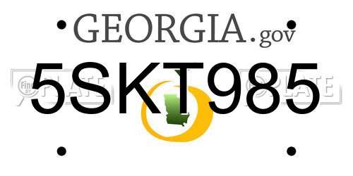 5SKT985 Georgia License Plate